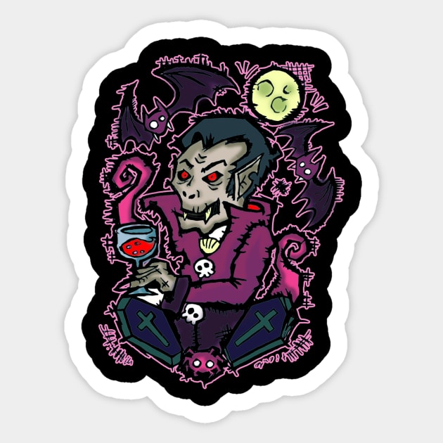 Dracula Sticker by sevencrow